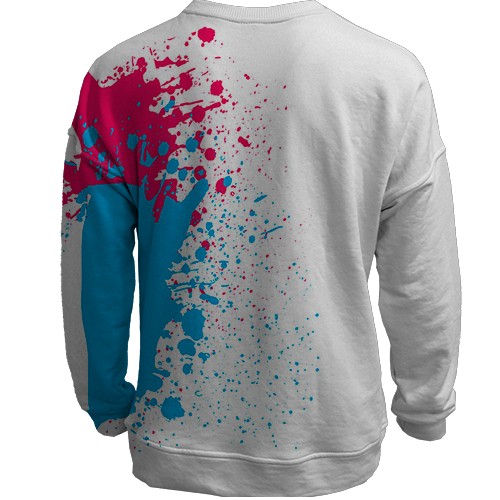 3D світшот Roblox яскраві фарби (вид ззаду)