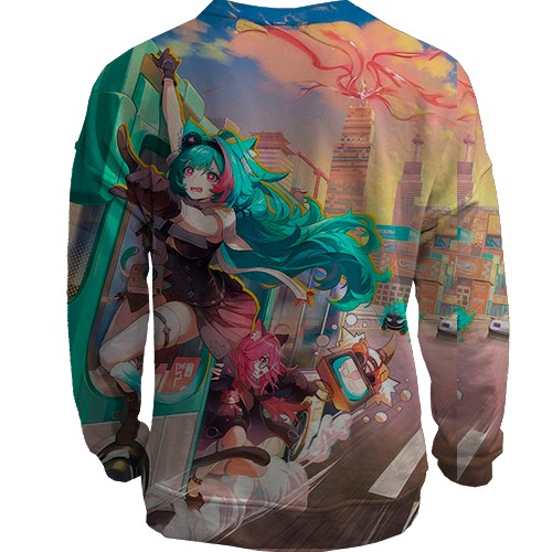 3D свитшот NTE: Neverness to Everness (вид сзади)