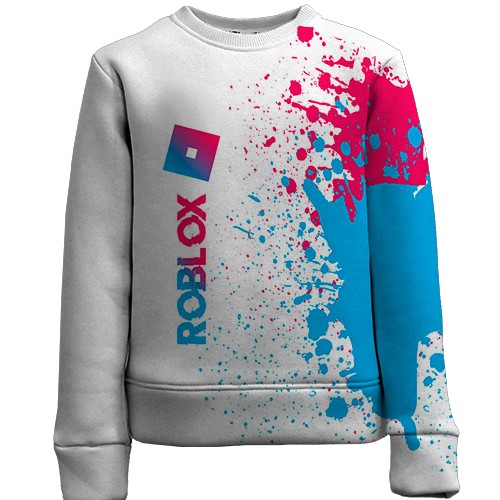 Детский 3D свитшот Roblox яркие краски (вид спереди)