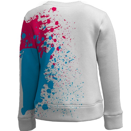 Детский 3D свитшот Roblox яркие краски (вид сзади)