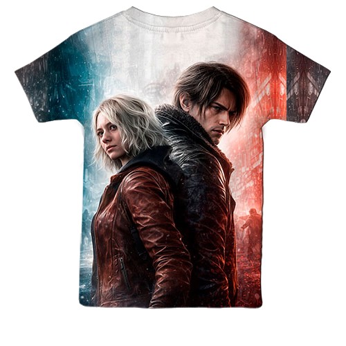 Детская 3D футболка Resident Evil Requiem (вид сзади)