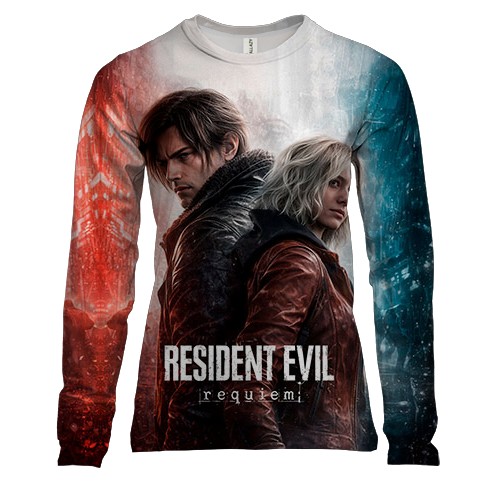 Женский 3D лонгслив Resident Evil Requiem (вид спереди)