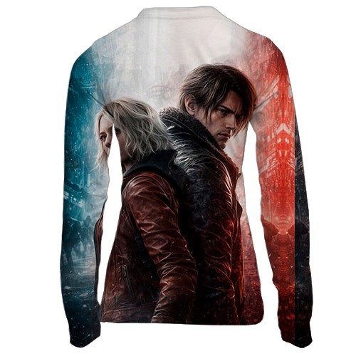 Женский 3D лонгслив Resident Evil Requiem (вид сзади)