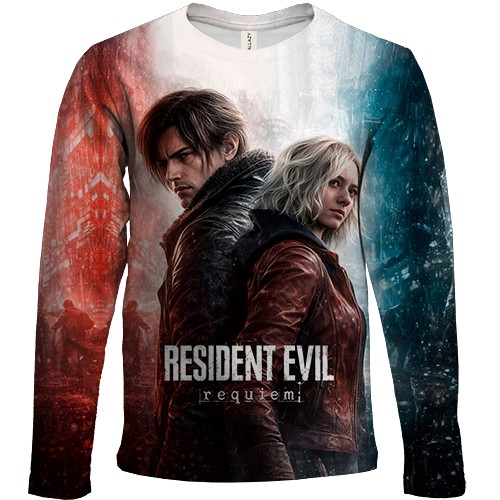 Детский 3D лонгслив Resident Evil Requiem (вид спереди)