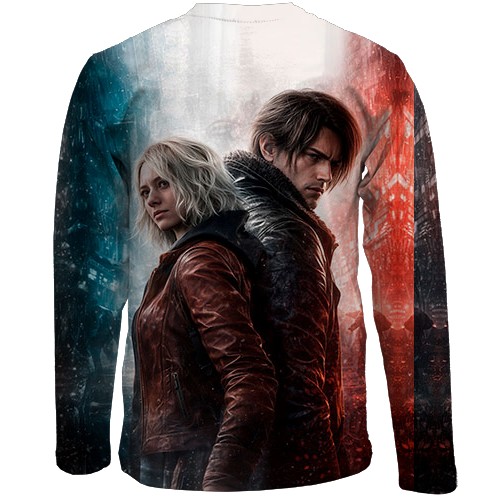 Детский 3D лонгслив Resident Evil Requiem (вид сзади)