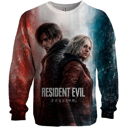 3D світшот Resident Evil Requiem (вид спереду)