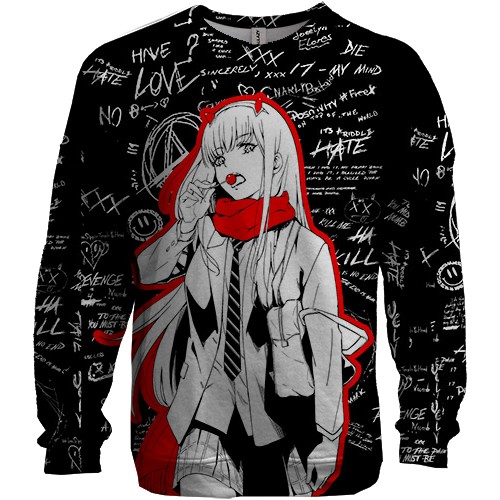 3D світшот 02 - Милий у Франксі (вид спереду)