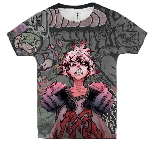 Детская 3D футболка Gachiakuta graffiti (вид спереди)