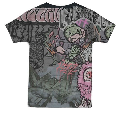 Детская 3D футболка Gachiakuta graffiti (вид сзади)