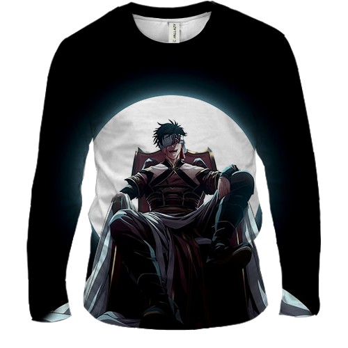 Мужской 3D лонгслив Record of Ragnarok - Qin Shi Huang (вид спереди)