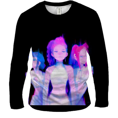 Мужской 3D лонгслив KPop DH art (вид спереди)