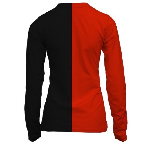 Жіночий 3D лонгслів Рей та Аска - Євангеліон (вид ззаду)