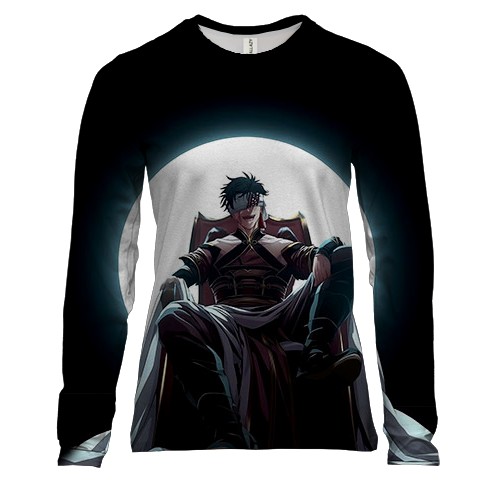 Женский 3D лонгслив Record of Ragnarok - Qin Shi Huang (вид спереди)