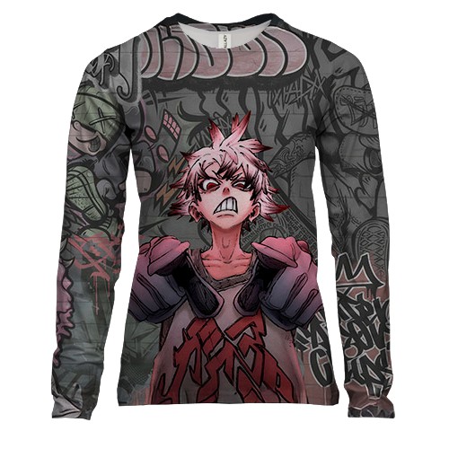 Жіночий 3D лонгслів Gachiakuta graffiti (вид спереду)