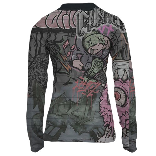 Жіночий 3D лонгслів Gachiakuta graffiti (вид ззаду)