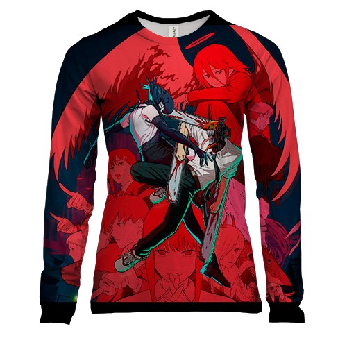 Жіночий 3D лонгслів Chainsaw Man - Reze Arc Poster (вид спереду)