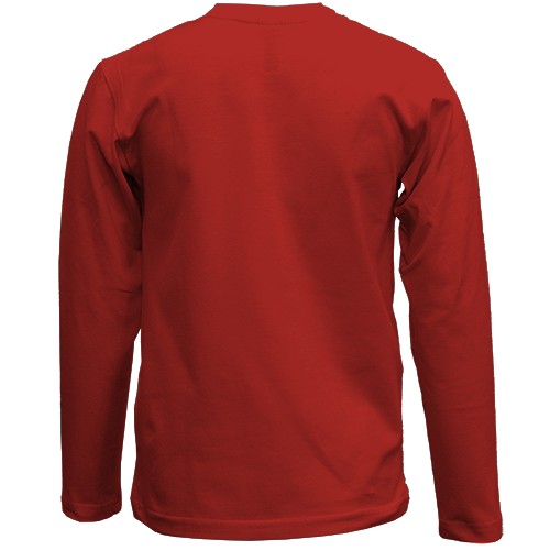 Дитячий 3D лонгслів One Piece team, red (вид ззаду)