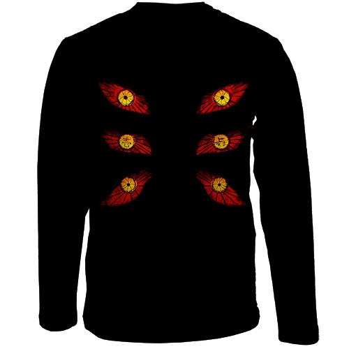 Дитячий 3D лонгслів Kokushibo eyes - Demon Slayer (вид ззаду)