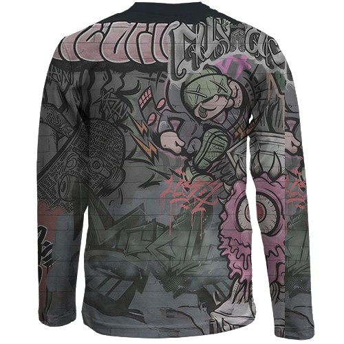 Дитячий 3D лонгслів Gachiakuta graffiti (вид ззаду)