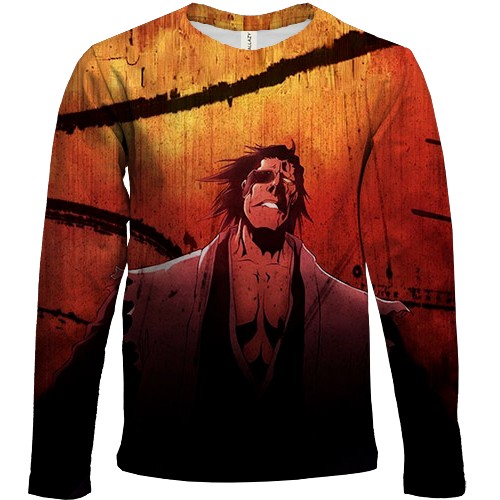 Дитячий 3D лонгслів Bleach - Kenpachi (вид спереду)