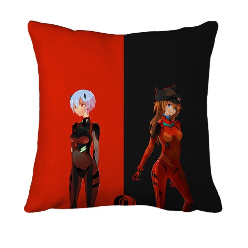 3D подушка Рей та Аска - Євангеліон (вид спереду)