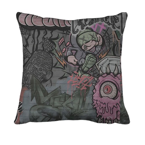 3D подушка Gachiakuta graffiti (вид сзади)