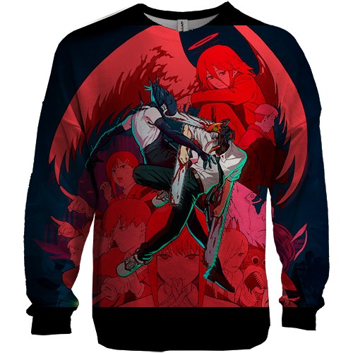 3D світшот Chainsaw Man - Reze Arc Poster (вид спереду)