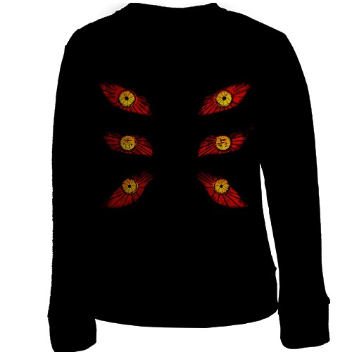 Дитячий 3D світшот Kokushibo eyes - Demon Slayer (вид ззаду)