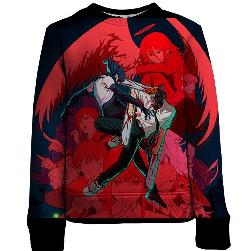 Дитячий 3D світшот Chainsaw Man - Reze Arc Poster (вид спереду)