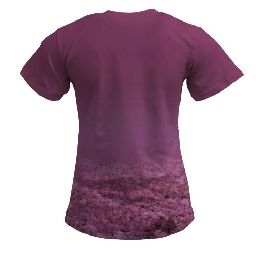 Жіноча 3D футболка Stray Kids (рожеве поле) (вид ззаду)