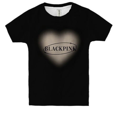 Детская 3D футболка Blackpink Heart (вид спереди)