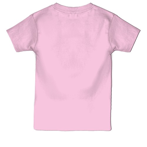 Детская 3D футболка Blackpink Heart (pink) (вид сзади)