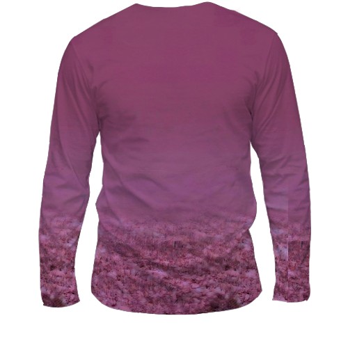 Чоловічий 3D лонгслів Stray Kids (рожеве поле) (вид ззаду)