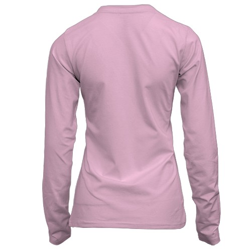 Жіночий 3D лонгслів Blackpink Heart (pink) (вид ззаду)