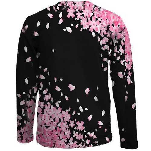 Дитячий 3D лонгслів Blackpink Flowers (вид ззаду)