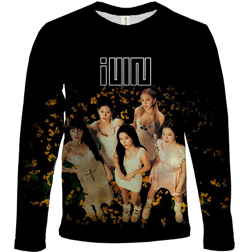 Дитячий 3D лонгслів (G)I-dle (вид спереду)