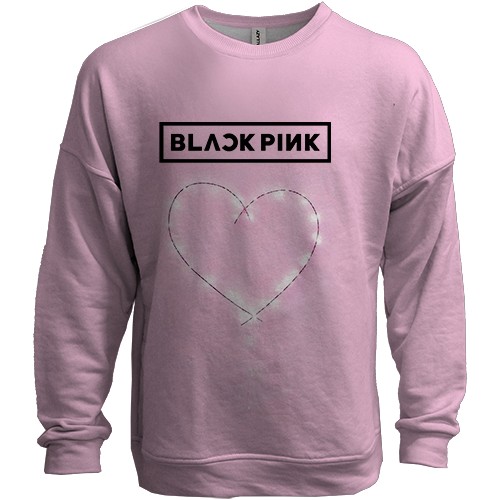 3D свитшот Blackpink Heart (pink) (вид спереди)