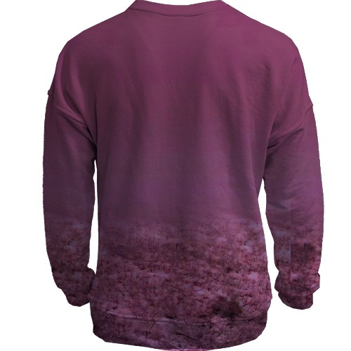 3D свитшот Stray Kids (розовое поле) (вид сзади)