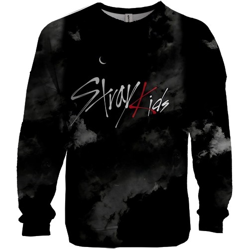 3D свитшот Stray Kids (ночное небо) (вид спереди)