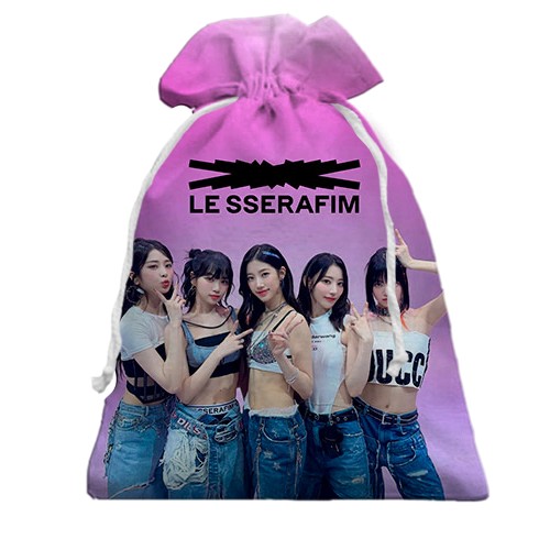 3D Подарочный мешочек Le Sserafim (вид спереди)