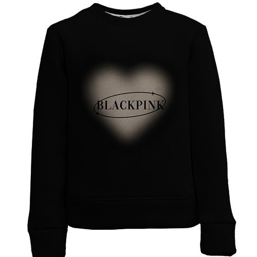 Детский 3D свитшот Blackpink Heart (вид спереди)