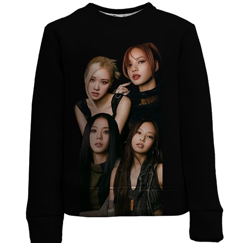 Детский 3D свитшот Blackpink Band (вид спереди)