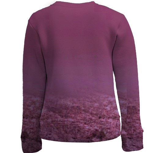 Детский 3D свитшот Stray Kids (розовое поле) (вид сзади)