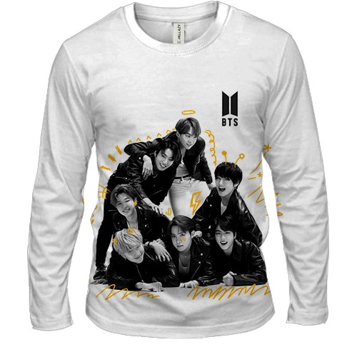 Чоловічий 3D лонгслів BTS Map of the Soul (вид спереду)
