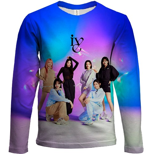 Детский 3D лонгслив IVE (K-pop) (вид спереди)