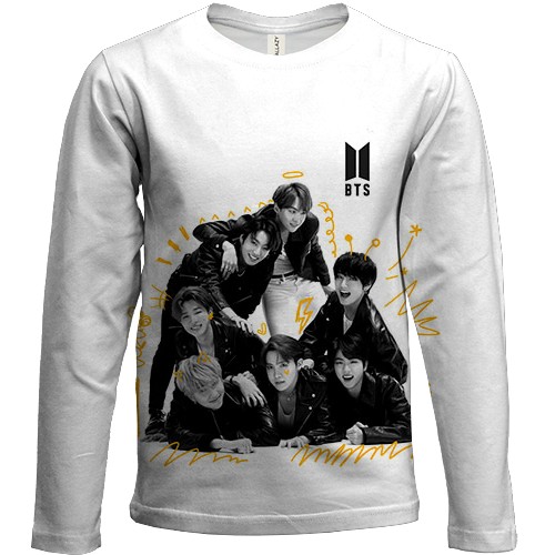 Детский 3D лонгслив BTS Map of the Soul (вид спереди)
