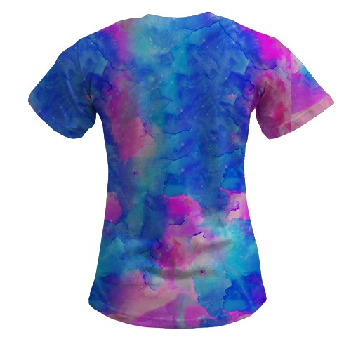Жіноча 3D футболка EXO акварельний арт (вид ззаду)