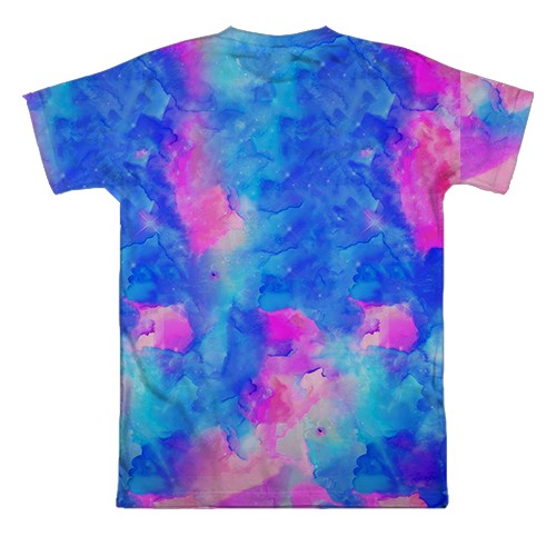 3D футболка EXO акварельний арт (вид ззаду)