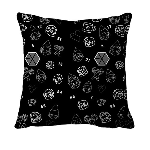 3D подушка EXO с иконками (вид сзади)