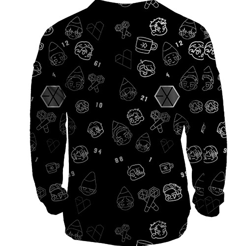 3D світшот EXO з іконками (вид ззаду)